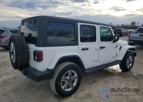 2022 Jeep Wrangler Unlimited Sahara z USA, uszkodzony, nr VIN 1C4HJXEN8NW244836